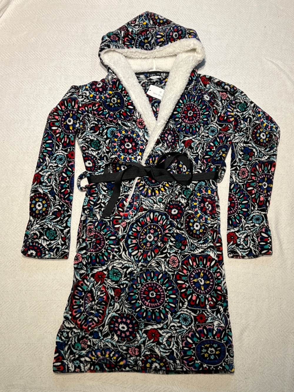 NWT Vera Bradley Cozy Life Hooded Robe Small / Medium Stained Glass Medallion
